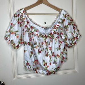 White Floral Top